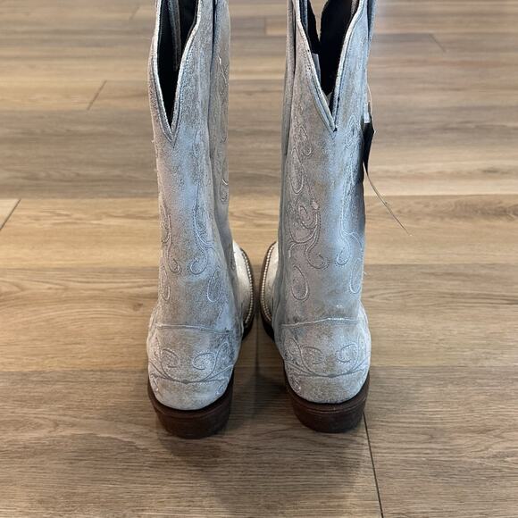 JB Dillon Reserve NWT Womens 8 Silver Glitter Embroidered Cowgirl Western Boots - Picture 9 of 15